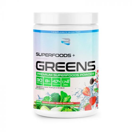 Believe Supplements Superfoods + Greens, (30 porciones), (bayas mixtas)